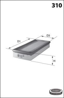 Воздушный фильтр ELP3518 Mecafilter