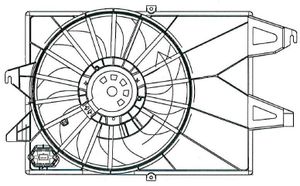 Э/вентилятор охл. для а/м Ford Mondeo III (00-) 1.8i/2.0i (с кожухом) (LFK 1070) lfk1070 Luzar