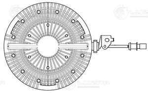 Муфта вязкост. для а/м MAN TGA (02-)/TGS/TGX (07-) (эл.упр, 2-х конт. без крыл.) d 247 мм (LMC 1202) LMC1202 Luzar