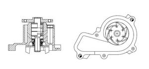 Насос водяной для а/м Kia Sportage III (10-)/Optima (11-) 1.8i/2.0i [NU] (LWP 08E20) LWP08E20 Luzar