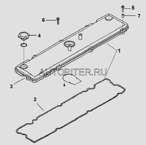 Прокладка крышки клапанов L375-20 C-, , шт 3959798 Cummins