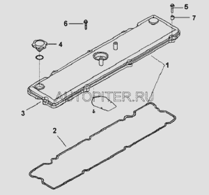 Прокладка крышки клапанов L375-20 C-, , шт 3959798 Cummins