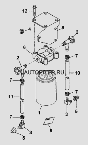 Фильтр тосольный WF2073 Аналог 4058964 Cummins