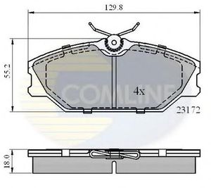 Комплект тормозных колодок, дисковый тормоз CBP0526 Comline
