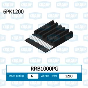 Ремень поликлиновой RRB1000PG Krauf