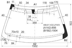 PE 406 01-04 СТЕКЛА BENSON ЛОБОВЫЕ 6525agnmv1t Benson