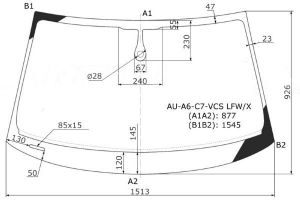 Стекло лобовое AUDI A6(C7) SEDAN/WAGON 2012- 8611agsmvwz1w Benson