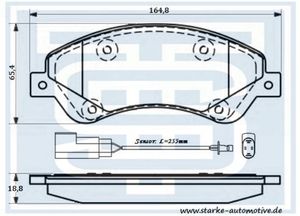 Колодки тормозные передние_FORD TRANSIT  2,2TDCi  04.2006-- 176715 Starke