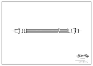 Шланг тормозной задний для Renault Laguna 1994-1998 19018512 Corteco