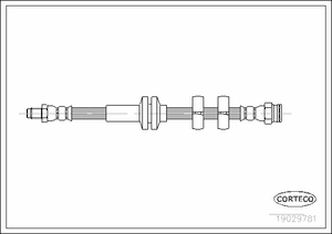 Шланг тормозной передний для Alfa Romeo GT 2004-2010 19029781 Corteco
