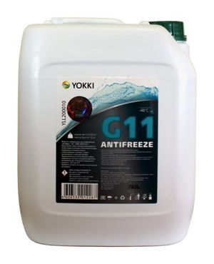 Охлаждающая жидкость G11 Зеленый YOKKI YLL100010 yll100010 Yokki