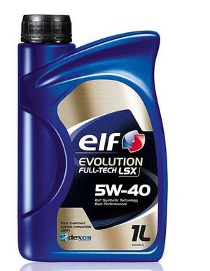 Масло моторное синтетическое 1л - EVOLUTION FULL TECH LSX 5W40 C3, SN/CF, VW 502.00/505.01, PORSCHE A40, FORD WSS-M2C 917-A, FIAT 9.55535-S2, MB 229.5 194891 Elf