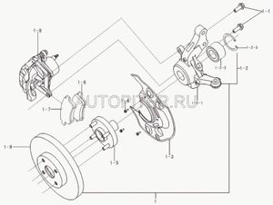 Ступица передняя SOLANO b3103100 Lifan