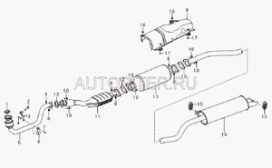 Прокладка глушителя lf breez, smily l1200017 Lifan