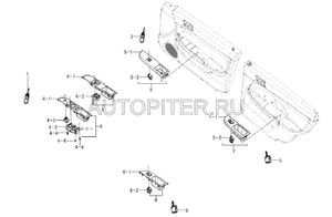 Моторедуктор блокировки замка передней правой двери оригинал Дервейс Черкесск l3791400 Lifan