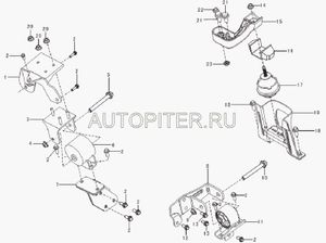 Опора двигателя задняя original Breez lal1001210 Lifan