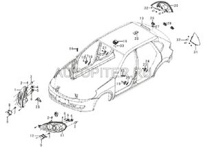 Фара основная левая lax4121100b1 Lifan
