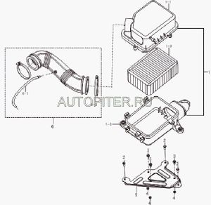 Фильтр воздушный lba1109110 Lifan