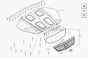 Решетка радиатора лифан БРИЗ ХЕЧБЕК lca8402400a2e01 Lifan