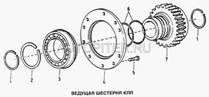 Шестерня привода делителя передач КПП fuller 18869 18869 Howo