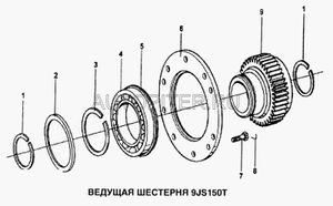 Шестерня привода делителя передач КПП fuller 18869 18869 Howo
