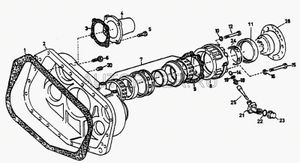 Сальник хвостовика КПП Fuller 95,25х114,3х12/8  (компл.-2шт) LianKa 19109 Howo