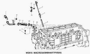 Прокладка маслозаливной горловины WD615 614010086 Howo