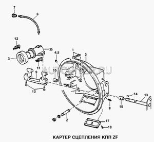 Шланг муфты выжимного подшипника Ф=430мм (ZF 5S-111GP,5S-150GP) HOWO,SHAANXI ЕВРО-2 99012210065 Howo