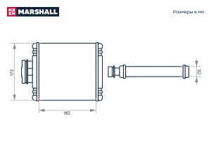 Радиатор отопителя" M4991105 Marshall