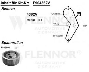 Комплект ремня ГРМ F904362V Flennor