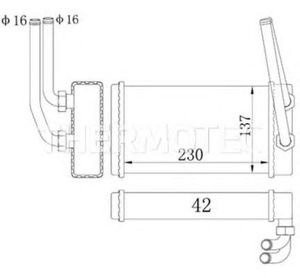 Теплообменник, отопление салона D6G009TT Thermotec