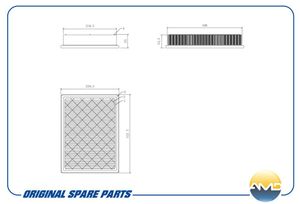 Фильтр воздушный Toyota Fortuner II AN150/160, 2,8D, 2015-, Hilux VIII N110/120/130, 2,4D, 2,8D, 2,7, 2015- AMDFA562 AMDFA562 AMD