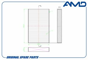 Фильтр салонный(угольный) AMDFC741C AMD