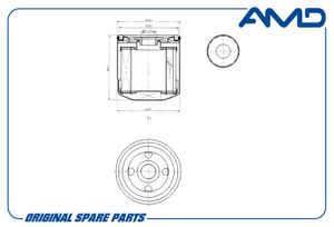 Фильтр масляный OPEL ASTRA G/ASTRA F -00 AMDFL524 AMD