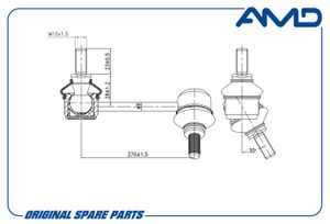 Стойка стабилизатора передняя правая 96403100/AMD. amdsl133r AMD