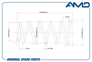 Пружины AMDAMD.SP322 (6001548549) DACIA LOGAN 1.6 10- Пружина передняя AMDSP322 AMD