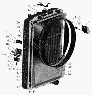 Радиатор охлаждения алюминиевый 5432081301010 Маз