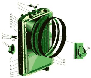 Радиатор охлаждения алюминиевый 5432081301010 Маз