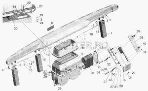 Привод-оболочка левая L600 642298109135 Маз