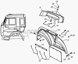 Пластина КАМАЗ крепления брызговика заднего КАМАЗ ПАО 431058403174 Камаз