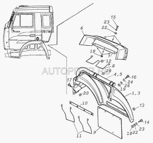 Пластина КАМАЗ крепления брызговика заднего КАМАЗ ПАО 431058403174 Камаз