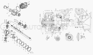 Цапфа dпосад=255 14отв.ф12 L=230 dвала=90 Р=М85х2 поворот.кулака правая,на а/м до 2000г 431142304080 Камаз