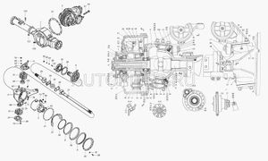 Цапфа dпосад=255 14отв.ф12 L=230 dвала=90 Р=М85х2 поворот.кулака правая,на а/м до 2000г 431142304080 Камаз