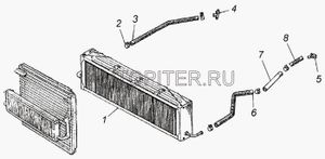 Рукав Д16х80 (Шланг масляного радиатора) 53201013104 Камаз