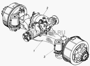 Редуктор средний z50/12 (7,22) с блокировкой КамАЗ 53205250201120 Камаз