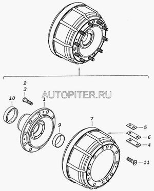 Ступица передняя, изготовитель КАМАЗ 65203103015 Камаз