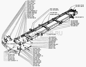 подкладка усилительная кронштейна дополнительной рессоры 1302913448 Зил