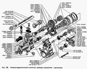 Пружина распорки уплотнителя поршня 43311609565 Зил
