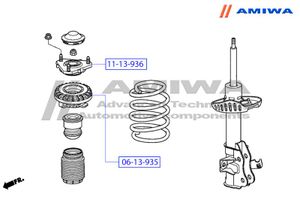 ОПОРА ПЕРЕДНЕГО АМОРТИЗАТОРА 1113936 1113936 Amiwa