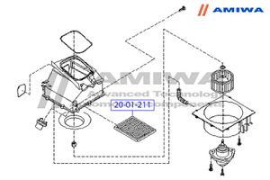 Элемент фильтрующий салона NISSAN Almera(N16),Almera Classic,Primera(P12,W12) 2001211 Amiwa